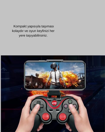Bluetooth Kablosuz Oyun Kumandası – Android, iOS, PC Uyumlu - Lisinya