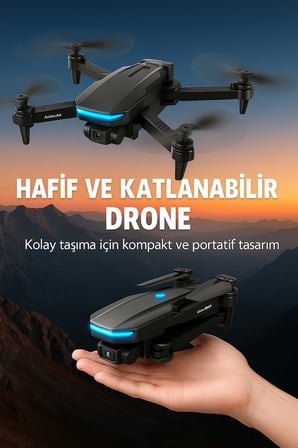 Uzaktan Kumandalı Katlanabilir Drone Yörünge Uçuşu ve Eve Dönüş Özellikli - Lisinya