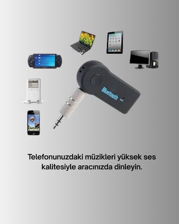 Taşınabilir Bluetooth AUX Araç Müzik ve Konuşma Kiti - Lisinya