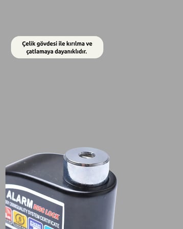 Güvenlik Sensörlü Alarmlı Disk Kilidi Motosiklet ve Bisiklet İçin - Lisinya