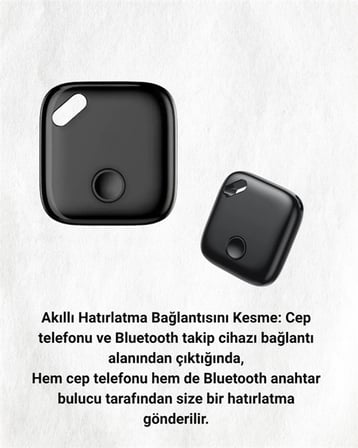 Bluetooth Destekli Akıllı Takip Cihazı | Mobil Uygulama Kontrollü | Kaybolan Eşyalar İçin Konum Bulm