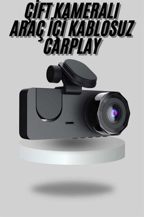 Araç İçi Dikiz Kamerası Sürüş Kaydedici 3 Lensli DVR Kamera - Lisinya