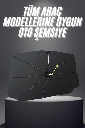 Yeni Nesil Tüm Araç Modellerine Uygun Oto Şemsiye Katlanabilir UV Işınlarına Karşı - Lisinya