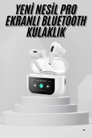 Dokunmatik Ekranlı Air Pro 2 ANC Kulaklık Kablosuz Çok Fonksiyonlu - Lisinya