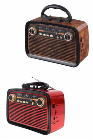 Eskitme Nostalji Tasarımlı Bluetoothlu Nostalji Radyo Ahşap Nostaljik Görünümlü - Lisinya