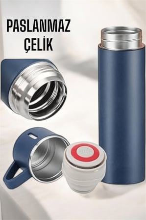 Paslanmaz Çelik 3’lü Termos Seti Vakumlu ve 8 Saat Isı Koruma - Lisinya