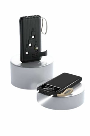 Hızlı Şarj Özellikli 20.000 Mah Dijital Göstergeli USB Girişli Android ve İOS Uyumlu Powerbank - Lis