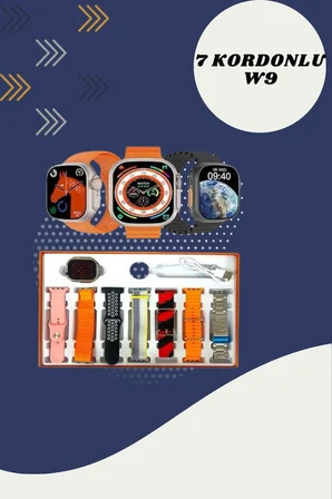 Kulak Üstü P9 Kablosuz Bluetooth Kulaklık ve 7 Kordonlu Akıllı Saat - Lisinya
