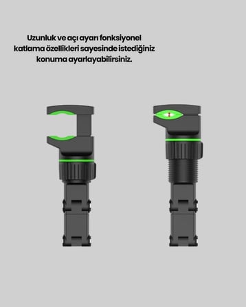 Dikiz Aynasına Takılan Telefon Tutucu Ayarlanabilir Çok Yönlü Araç Aksesuarı - Lisinya