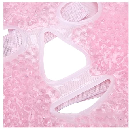 Terapi Jel Yüz Maskesi Soğuk Ve Sıcak Boncuklu Ayarlanabilir Maske (Pembe) ( Lisinya )