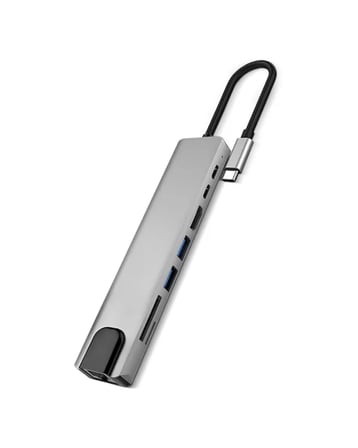 Type C Hub Çoklayıcı 8 Port USB HDMI RJ45 Kart Okuyucu - Lisinya