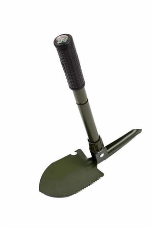 Pusulalı Katlanabilen Portatif Çantalı Mini Kazma Kürek Seti - Lisinya