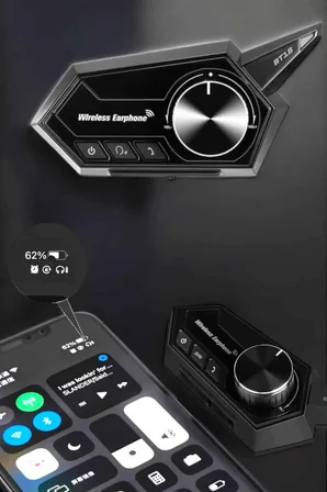 Intercom Kask Kulaklığı ANC Özelliği Yüksek Ses Kaliteli Bluetooth Kulaklık - Lisinya