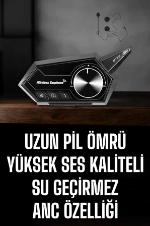 Motorcu Kulaklığı Kask Kulaklığı ANC Özelliği Sesli Görüşme Özelliği - Lisinya