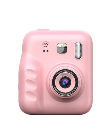HD Ekranlı Çocuk Fotoğraf Makinesi Video Kayıt ve Baskı Kağıdı Kalem Hediyeli - Lisinya