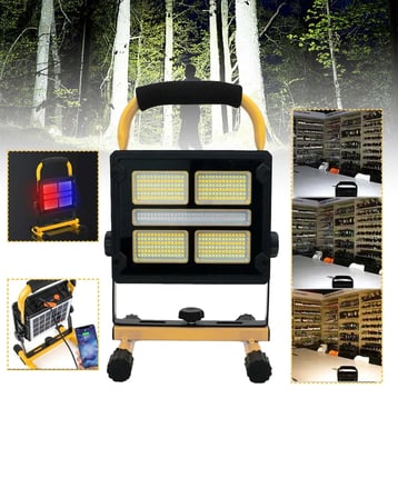 Solar ve USB Şarjlı Güçlü LED Çalışma Lambası Ayarlanabilir Açılı Kamp Feneri - Lisinya