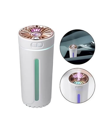Araç İçi Hava Nemlendirici 5 Esans Hediyeli LED Işıklı USB Buhar Makinesi - Lisinya