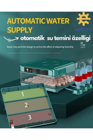 Profesyonel 130 Yumurtalık Tam Otomatik Kuluçka Makinesi Yedek Motorlu Tavuk Kaz Ördek Bıldırcın Güv