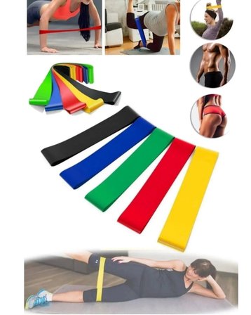 Pilates Direnç Lastiği Fitness Yoga ve Evde Spor İçin Çok Amaçlı Bant - Lisinya