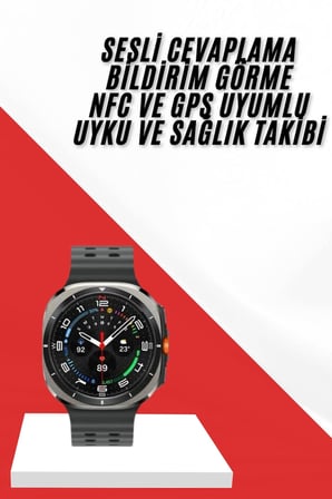Akıllı Saat Müzik Dinleme Nabız Ölçer NFC ve GPS Uyumlu Sesli Asistan - Lisinya