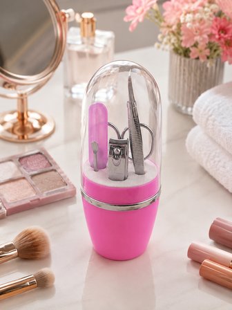 Pembe Tırnak Bakım Seti Cımbız Makas Tırnak Makası ve Törpü İçeren Kit - Lisinya