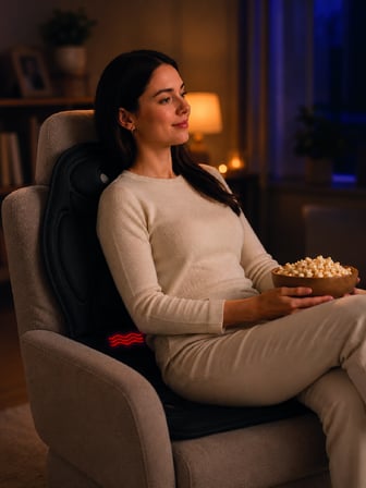 Titreşimli Isıtmalı Koltuk Tipi Masaj Minderi Ergonomik Tasarım - Lisinya