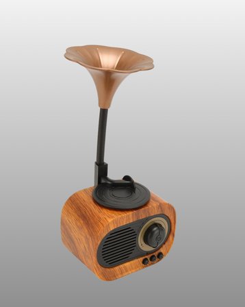 Retro Tasarımlı Mini Bluetooth Hoparlör ve FM Radyo Çoklu Medya Yeni Nesil - Lisinya