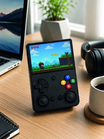 Retro Oyun Konsolu Çift Analog Joystick 64GB Hafızalı Taşınabilir El Konsolu - Lisinya