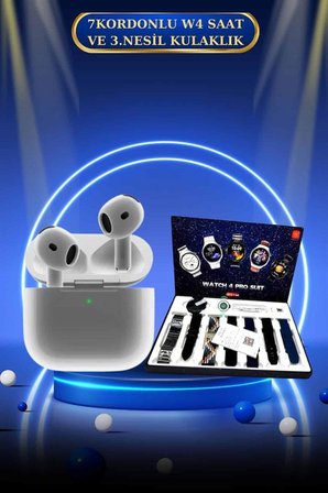 3.Nesil TWS Bluetooth Kulaklık Bluetooth Bağlantılı Akıllı Saat Amoled Ekran Plastik Hasır Kordon - 