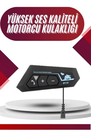 Intercom Bluetooth Kask Kulaklık Motosiklet Kulaklık 5.0 Bluetooth - Lisinya