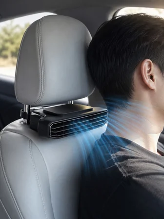 USB Şarjlı Araç Boyun Soğutucu Fan 5 Kademeli Sessiz Çalışan Turbo Fan - Lisinya