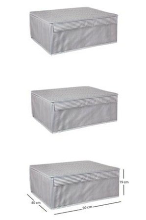 Baza Altı Boy Çok Amaçlı Düzenleyici Kutu Organizer Cırt Cırtlı Hurç 19cm X 40cm X 50cm (10 Adet) ( 