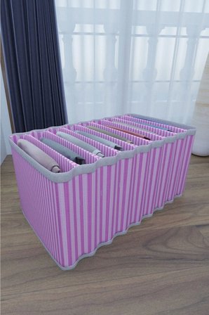 8 Bölmeli Dolap ve Çekmece Içi Düzenleyici Akordiyon Organizer L-00517 (1 Adet) ( Lisinya )