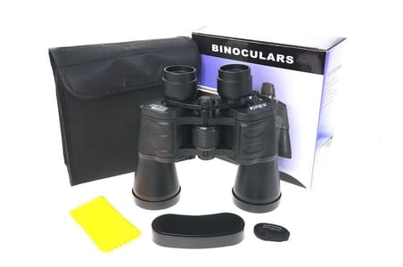100x100 Kauçuk Kaplamalı Mavı Cam Mercekli Dürbün 56m/1000m Kod 90 ( Lisinya )