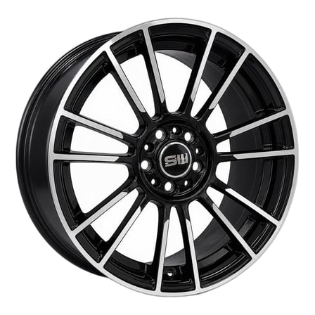 AKD-AKX-202 18 İnç 5x112 BMW 3 Serisi Mercedes E Passat Uyumlu ET30 66.6 Black Polished  (ÖN) 18 İnç Jant Takımı (4 Adet)
