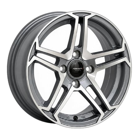 AKD-AKX-45232-02 14 İnç 4x100 Symbol i20 Corsa Accent Blue Uyumlu ET32 73.1 Gun Metal  14 İnç Jant Takımı (4 Adet)