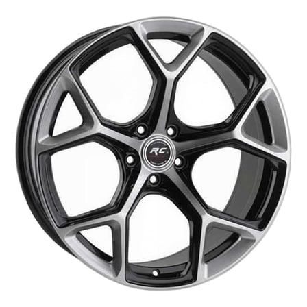 AKD-DX1151-02 17 İnç 5x112 Mercedes E BMW 3 Serisi Passat Uyumlu ET35 73.1 Black Silver Finished  17 İnç Jant Takımı (4 Adet)