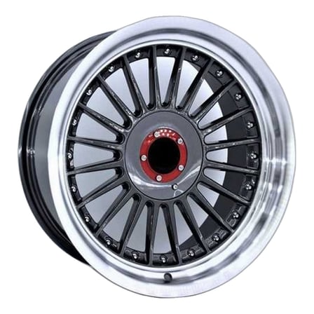 AKD-DX1162-03 16 İnç 8x100/108 ET12 73.1 Gun Metal Lip Polished  16 İnç Jant Takımı (4 Adet)