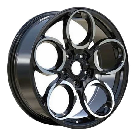 AKD-DX1172-03 18 İnç 5x98 Egea Alfa Romeo 147 156 GT Uyumlu ET40 67.1 Black Finished  18 İnç Jant Takımı (4 Adet)