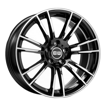 AKD-DXEW01-01 18 İnç 5x112 Mercedes E Passat Audi A4 Uyumlu ET40 66.6 Black Lip Polished  18 İnç Jant Takımı (4 Adet)
