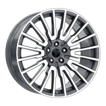 AKD-GX1050-01-2 20 İnç 5x112 BMW X5 Audi Q7 Uyumlu ET38 66.6 Gun Metal Diamond  20 İnç Jant Takımı (4 Adet)