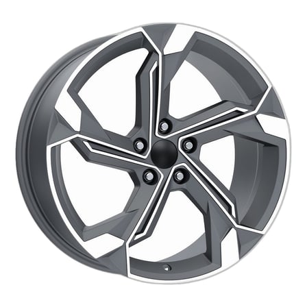 AKD-GX1708-01 18 İnç 5x112 Passat Audi A4 A6 A3 Uyumlu ET40 66.45 Gun Metal Diamond  18 İnç Jant Takımı (4 Adet)