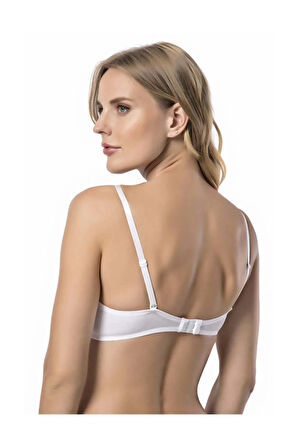 Kadın Beyaz Dolgulu Destekli Klasik Sütyen 7080