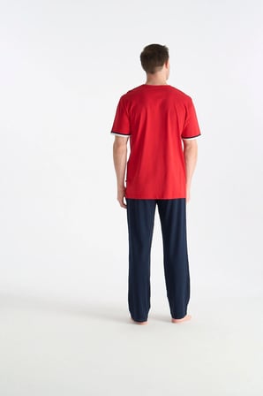 Lisanslı Erkek kırmızı Pijama Takım 19041