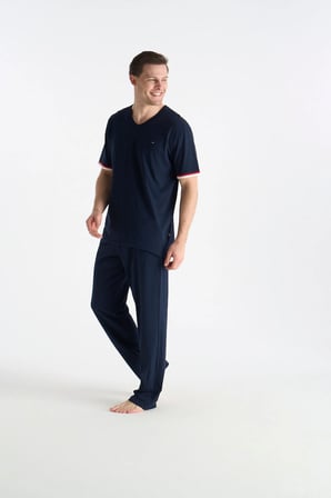 Lisanslı Erkek Lacivert Pijama Takım 19041