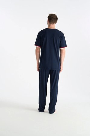 Lisanslı Erkek Lacivert Pijama Takım 19041
