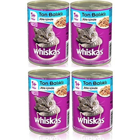 Whiskas Ton Balıklı Kedi Konserve 400 Gr x 4