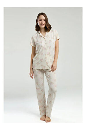Kadın Gömlek Pijama Takımı-9007