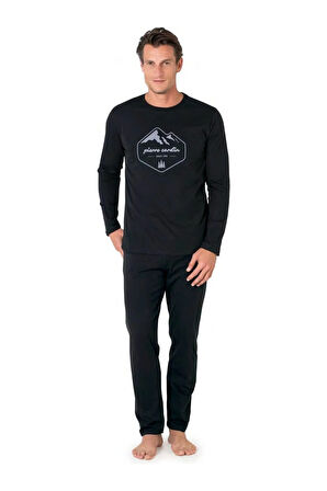 Erkek Uzun Kollu Bisiklet Yaka Pijama Takım 6097