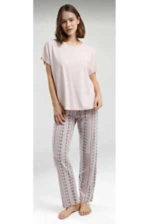 Kadın Kısa Kol Pijama Takım-8955